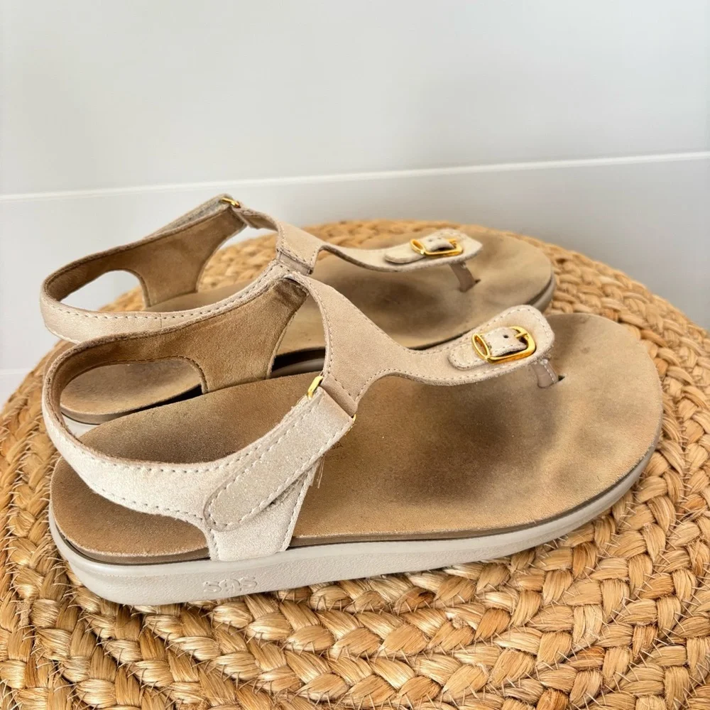 SAS Women's Marina Soft Gold Breathable Comfort Sandal Size 6.5